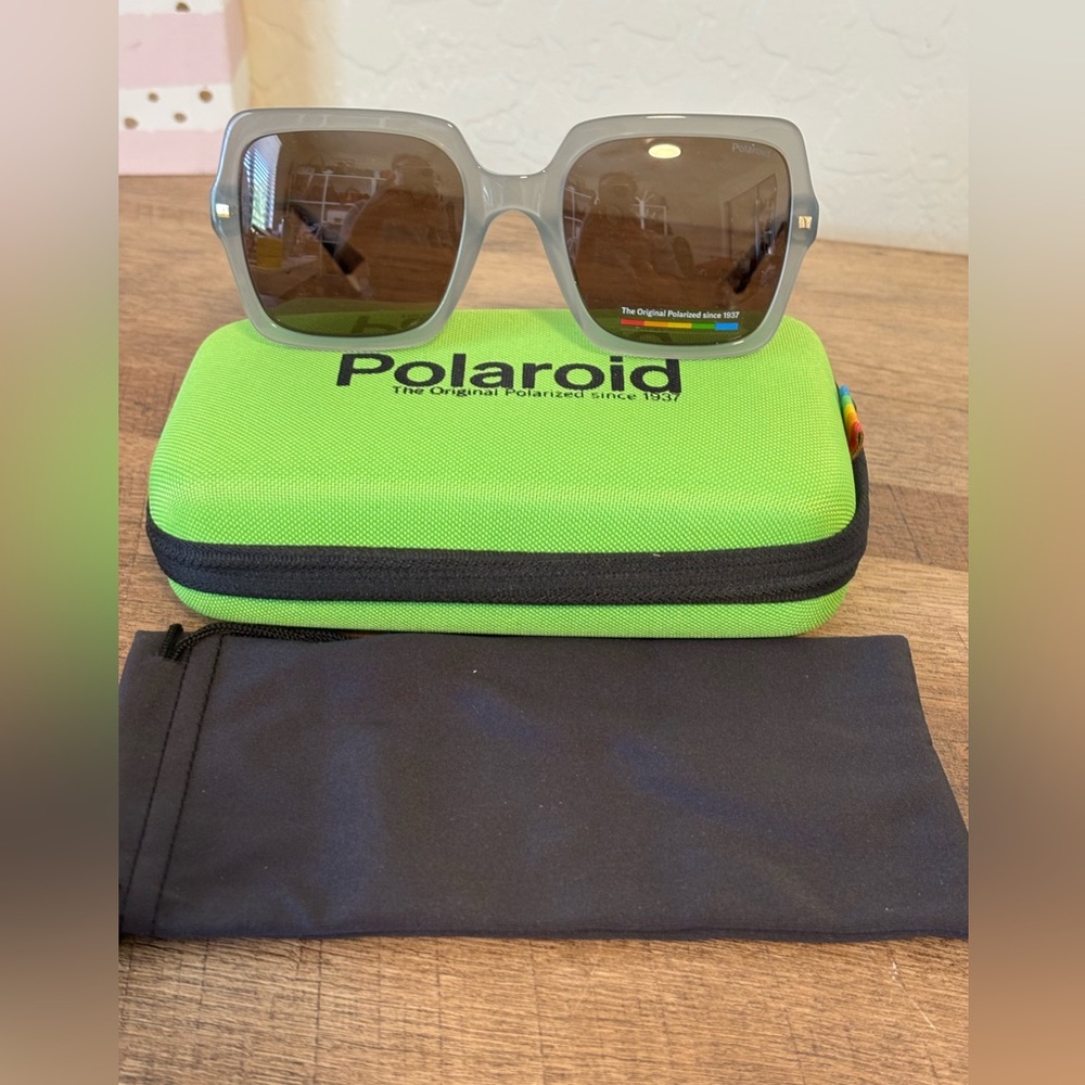 New Polaroid Gray Square Sunglasses